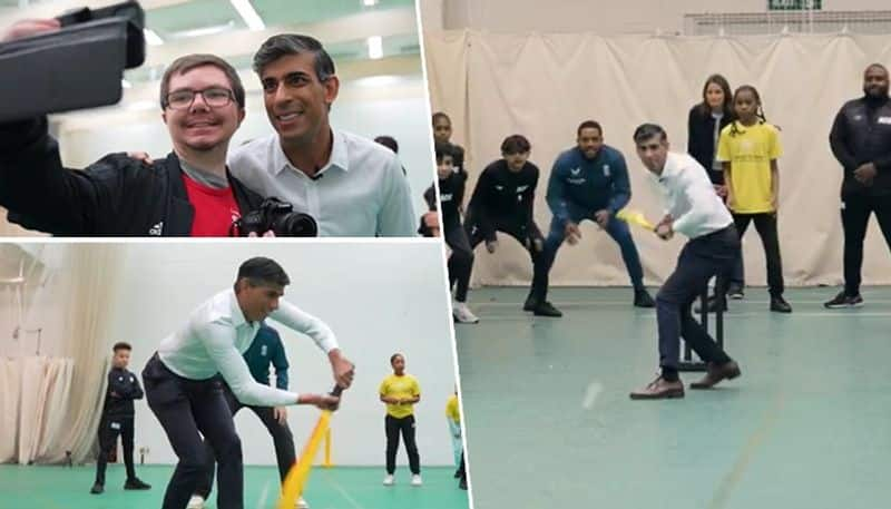 UK PM Rishi Sunak plays cricket with England team, bats against pace legend James Anderson (WATCH) gcw