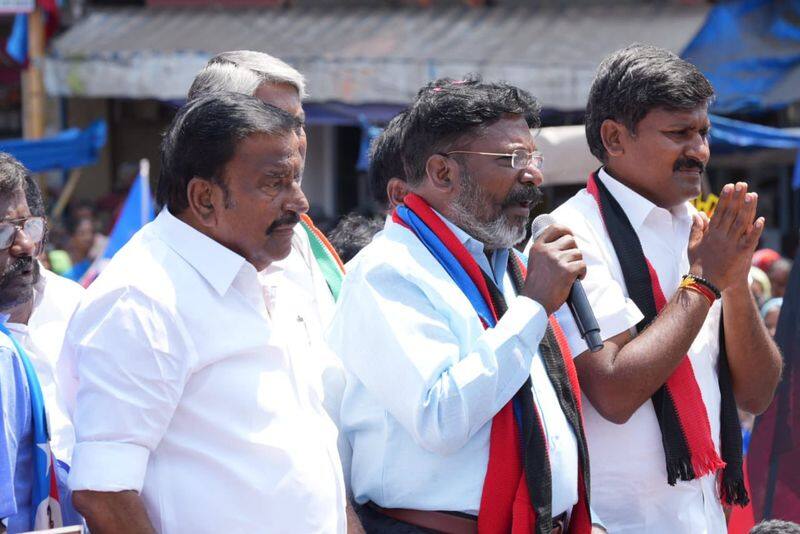 if bjp will win once again then minorities spiritual places maybe demolished said mp thirumavalavan in perambalur vel