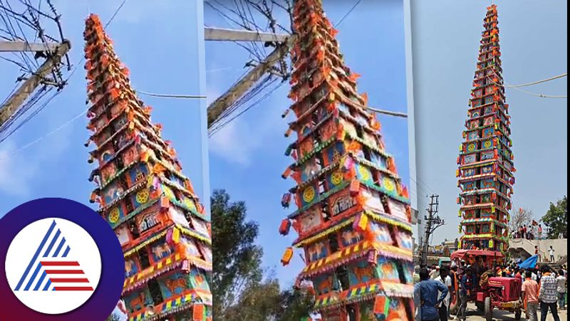 Bengaluru Near Anekal taluk Huskur Madduramma temple tallest chariot collapse sat