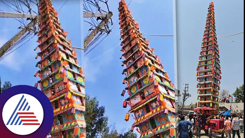 Bengaluru: Massive 120-foot chariot falls during Madduramma fair in Anekal, no casualties reported (WATCH) vkp