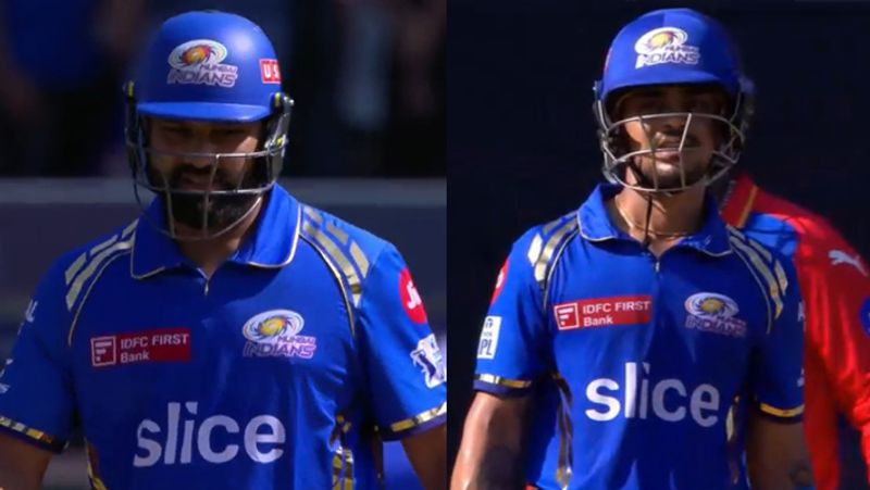 Rohit Sharma and Ishan Kishan miss half-centuries Visuals going viral on social media  MI vs DC IPL 2024 RMA