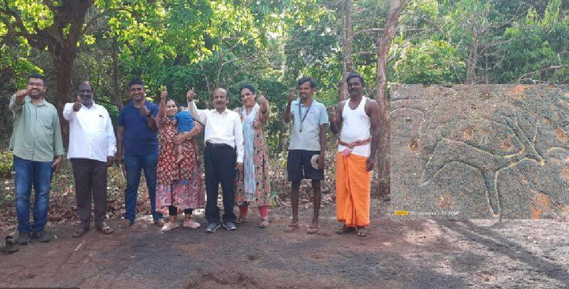 The largest rock painting of the Stone Age was discovered in Bhatkal by karnataka university researchers rav