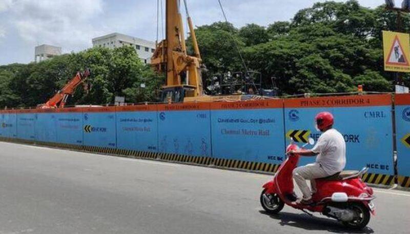 Chennai Metro Rail Work in progress Traffic change in chennai full details ans