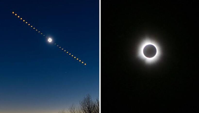 Total Solar Eclipse 2024: Netizens share stunning pictures, videos of rare celestial event | Check out