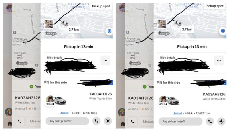 social media post that went viral claimed that when man booked on Ola and Uber he got the same driver