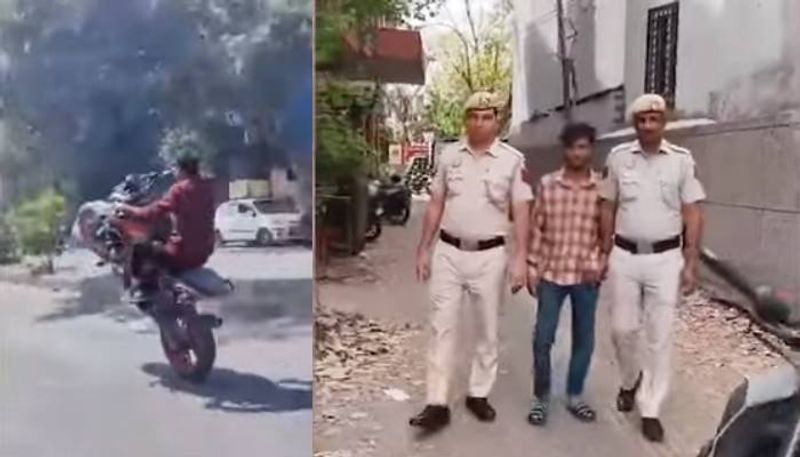 man takes revenge on police and perform stunt in delhi arrested 