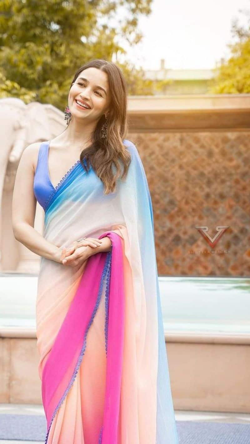 alia bhatt rainbow saree blouse design kxa 