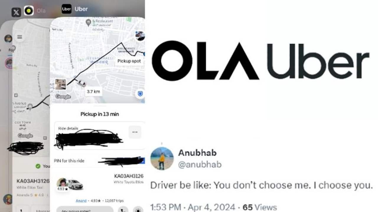 'You don't choose me, I choose you': Internet reacts to Bengaluru man's coincidental encounter with Ola, Uber