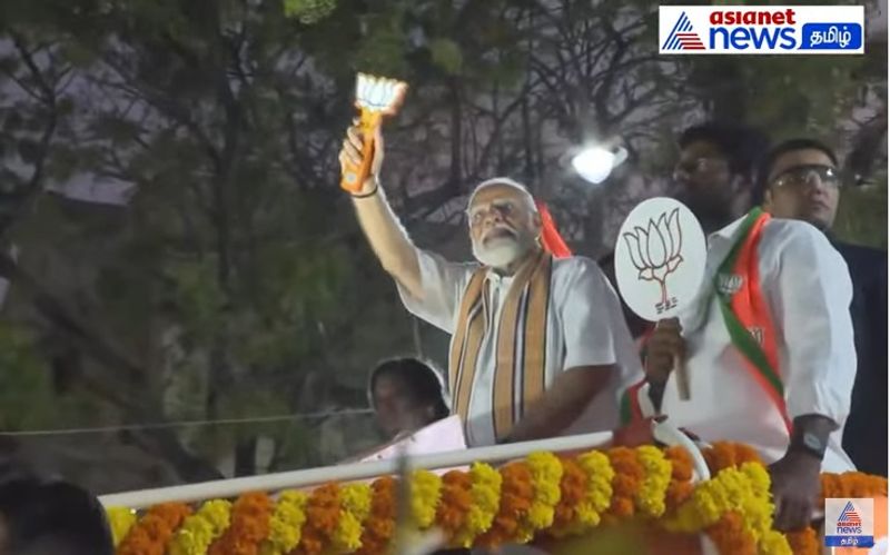 PM Modi roadshow in Chennai today, ahead of two day election campaign sgn