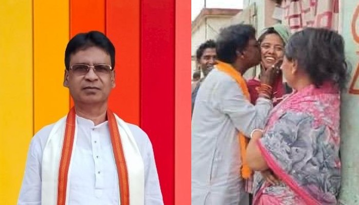 BJP candidate kisses woman in Bengal during campaign, viral pic triggers row krj