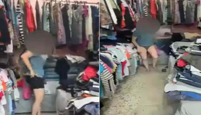 Woman strips, tries clothes in front of male shopkeeper in Delhi, Shocking viral video sparks outrage Rya