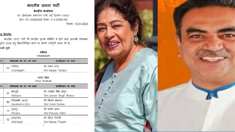 Lok sabha Election 2024 10th list of BJP candidates released sitting MP Kirron Kher missed Ticket akb