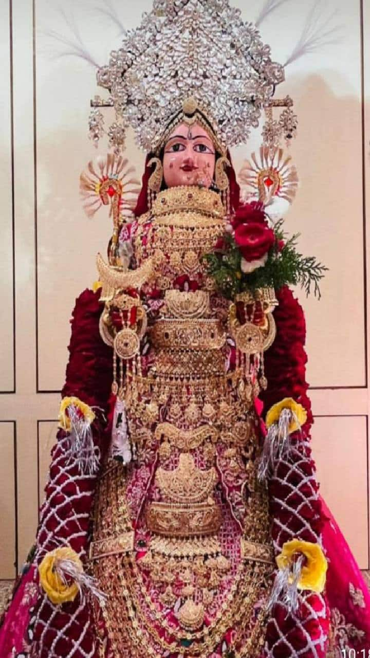 Glimpses of Asias Most Beautiful Gangaur Adorned with gold worth Rs 1 crore iwh