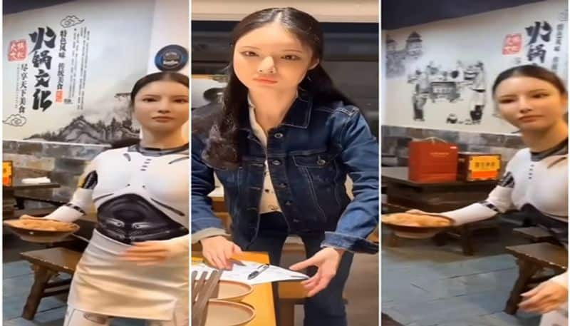 Viral Video: The waitress serving food in a Chinese restaurant spread confusion, is she a human or a robot? nti