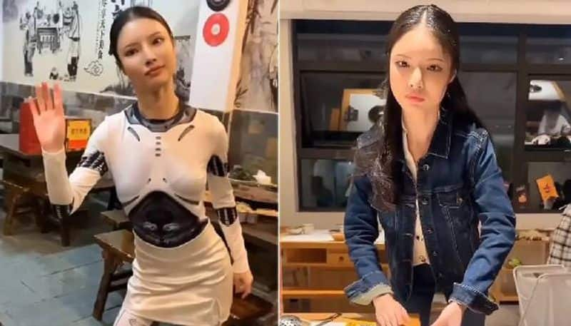 robot or human video from Chinese restaurant 