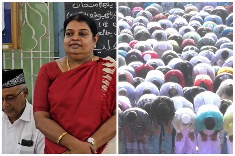 minister geetha jeevan collect votes for supporting mp kanimozhi at masjid in thoothukudi vel