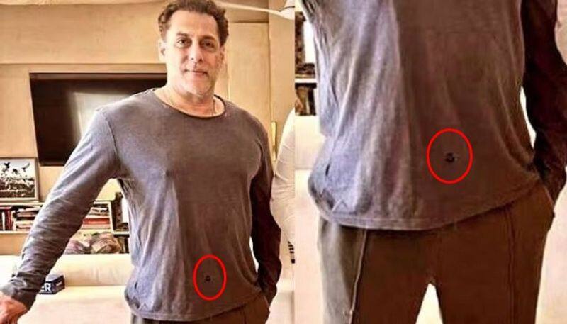 Bollywood superstar Salman Khan torn T shirt at home goes viral in Social Media san