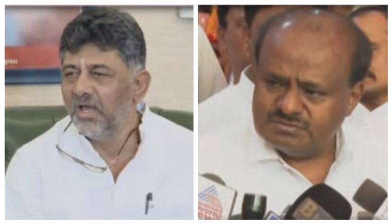 Talk war between DK Shivakumar HD Kumaraswamy nbn