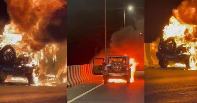 Shocking incidents, three month only Mahindra Thar catches fire