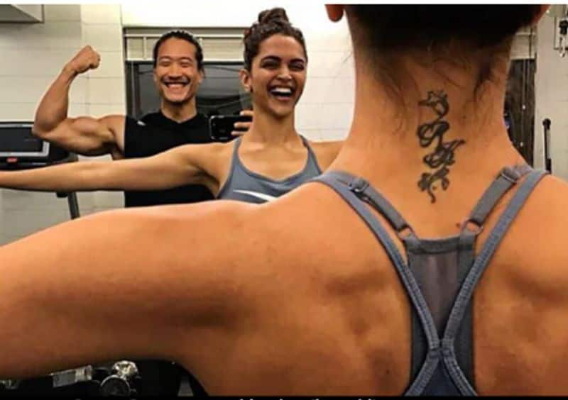 Deepika Padukone Star heroine gets rid of her ex boyfriends tattoo vvk