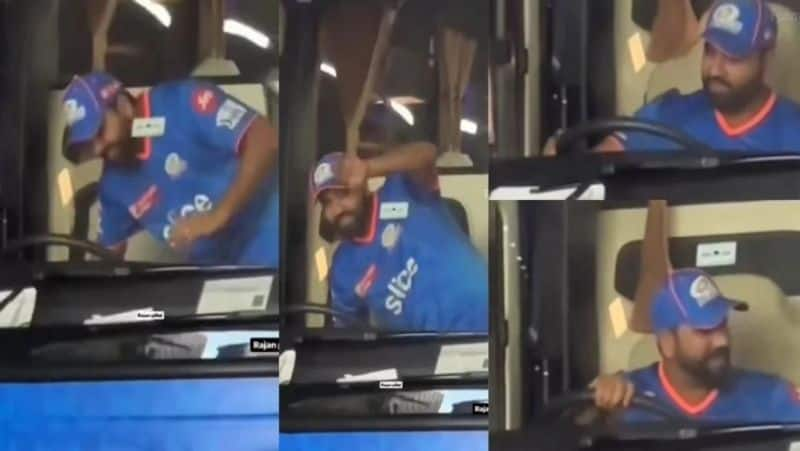 Rohit Sharma Turns Mumbai Indians Bus Driver Ahead of MI vs CSK 29th IPL Match rsk