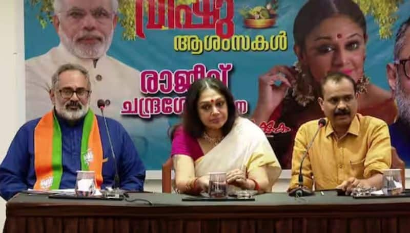 Veteran Actress and Dancer shobana election campaign for minister rajeev chandrasekar in kerala ans