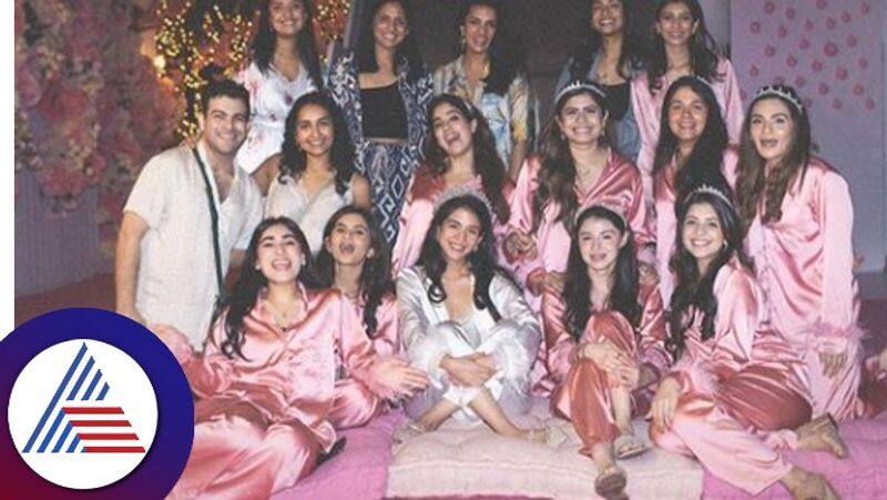 Janhvi Kapoor shares pics from Radhika Merchants pink pyjama-themed bridal shower skr