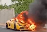 Hyderabad: Lamborghini worth Rs.1 crore set ablaze in bitter financial dispute, video viral (WATCH)