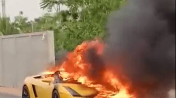 Hyderabad: Lamborghini worth Rs.1 crore set ablaze in bitter financial dispute, video viral (WATCH)