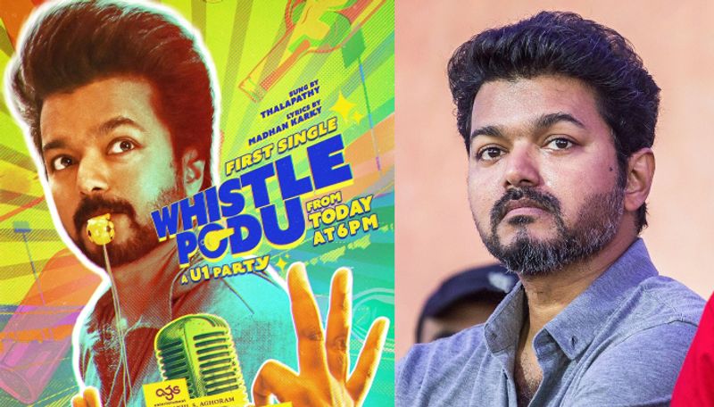 Thalapathy vijay GOAT Movie First Single Whistle Podu Complaint against actor vijay in dgp office ans