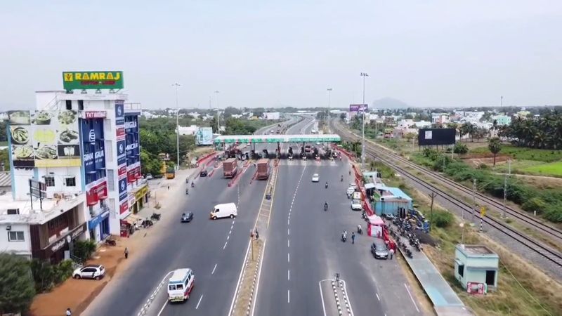 In Madurai, traders closed their shops demanding the removal of toll booth vel