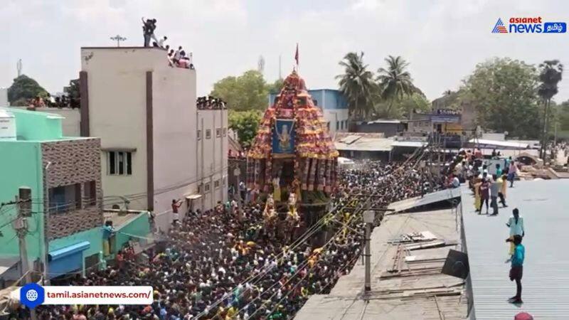 thousands of devotees participated chithirai car festival at samayapuram mariamman temple in trichy vel