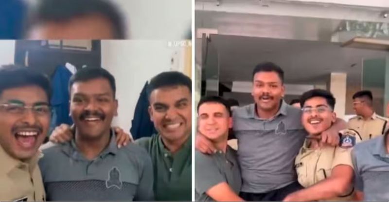 UPSC topper Aditya Srivastav First reaction goes viral Friends picked up Aditya and marched in IPS training centers corridor akb