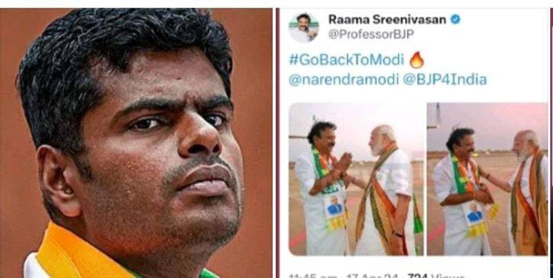 Madurai BJP candidate who posted Go Back Modi on his social media KAK