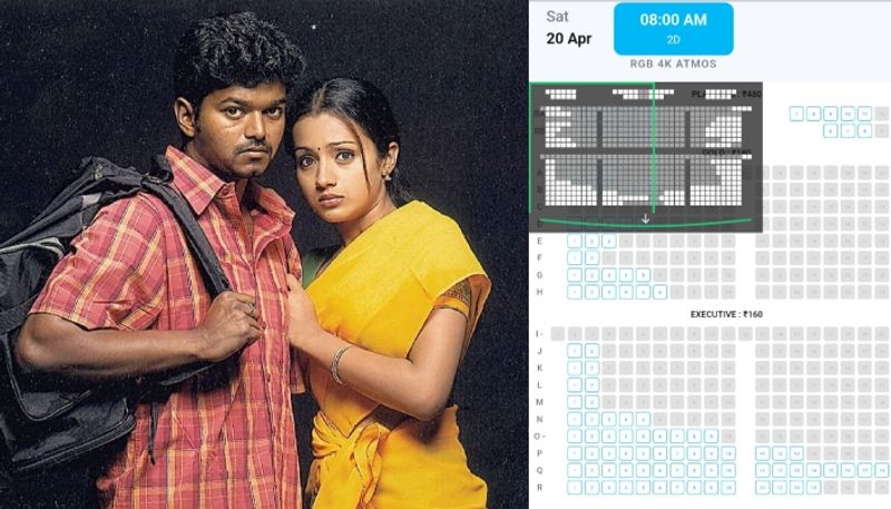 ghilli re release advance booking figures in tamil nadu thalapathy vijay trisha