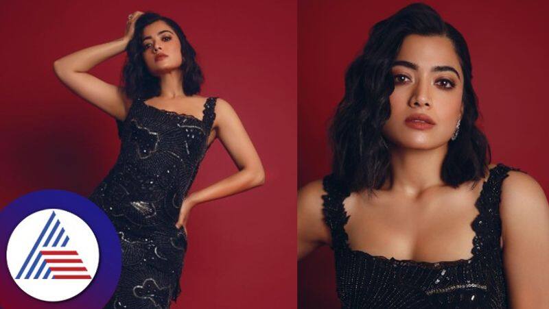 Actress Rashmika Mandanna Drips With Glamour in a Stunning Black Gown gvd