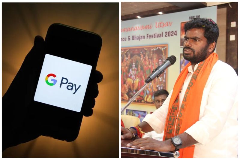 bjp candidate annamalai illegally sent a money through gpay for voters at coimbatore complaint raised by dmk vel