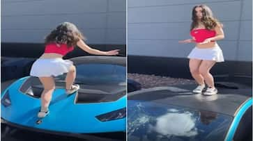 Woman danced on the roof of Lamborghini, windshield damaged, video went viral nti