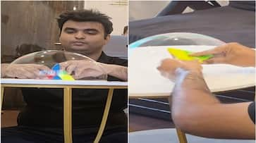 Mumbai-based cyber security expert sets Guinness Record for completing puzzle revolving inside a soap bubble nti