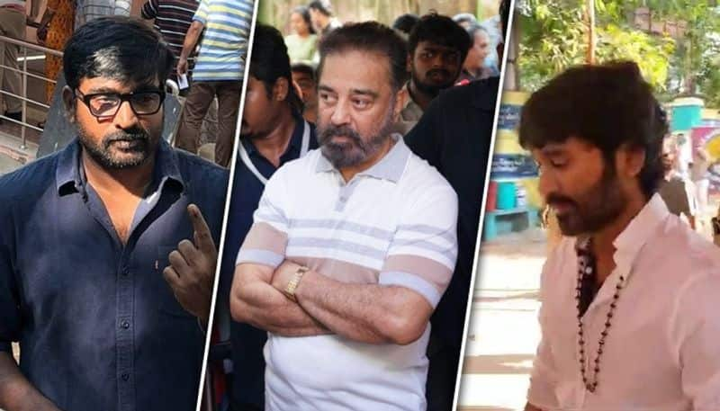 Lok Sabha Elections 2024: Dhanush to Vijay Sethupathi to Kamal Haasan and more spotted at polling booths RBA 