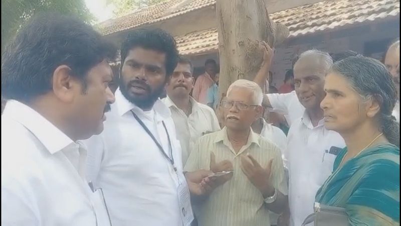 bjp candidate annamalai inspect polling centre at coimbatore vel