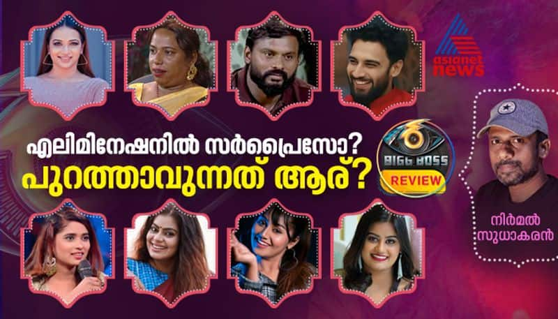 bigg boss malayalam season 6 review who will be eliminated this weekend 9 in list