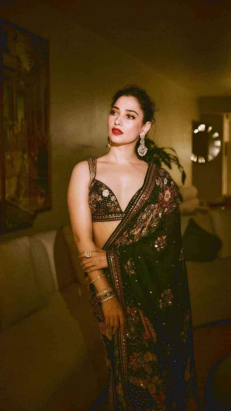 Tamannaah Bhatia designer saree look  xbw