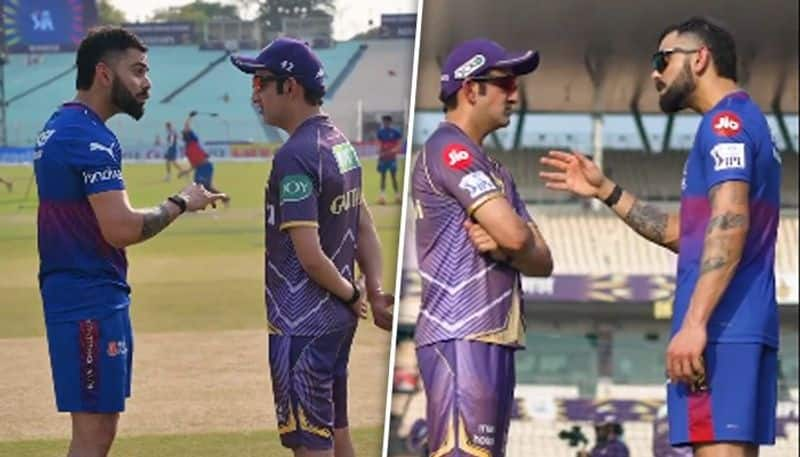 IPL 2024, KKR vs RCB: Virat Kohli and Gautam Gambhir's animated chat ahead of clash breaks internet (WATCH) snt