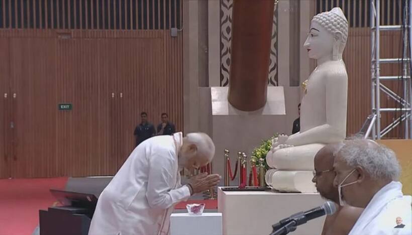Mahavir Jayanti 2024: PM Modi honored at 2550th Bhagwan Mahavir Nirvana Mahotsav (WATCH)