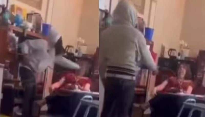 student slaps teacher shocking video 