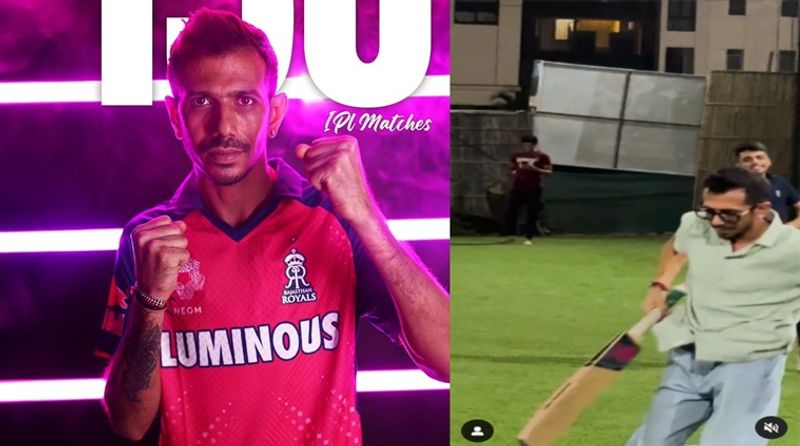 IPL 2024 Yuzvendra Chahal plays turf cricket with locals score half century viral video ckm