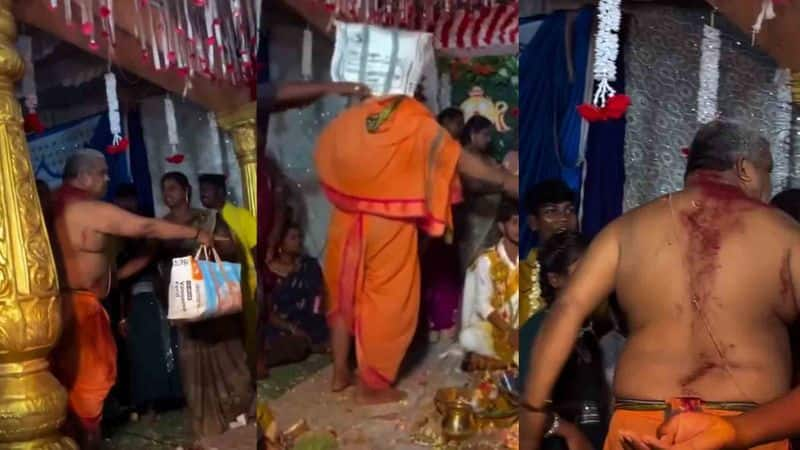 See how the priest was played in the wedding mandapam