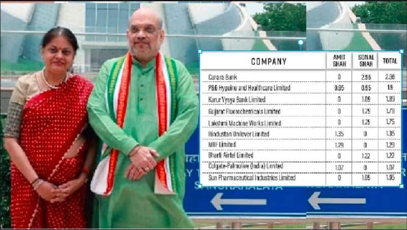 Lok sabha Election Major stocks invested by Home Minister Amit Shah and wife sonal Shah akb