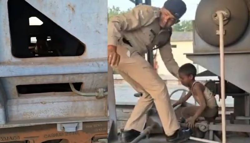 A small boy travelling over 100 kilometres while sitting between the tyres of a goods train KRJ